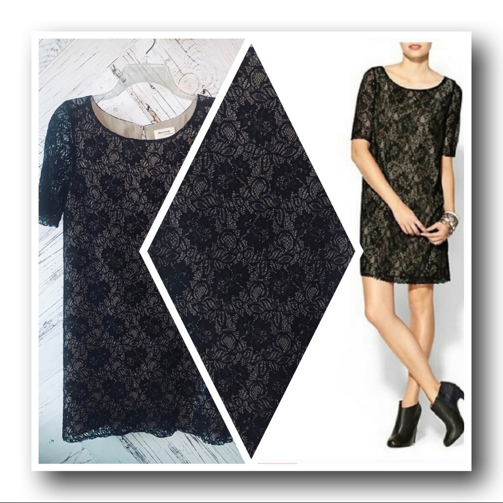 {Rhyme Los Angeles} LBD Black Lace Dress  Size-S
